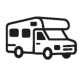 Full hookup RV sites with 30 and 50 amp service