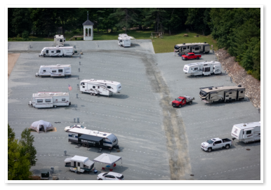 Aerial view of Little Town Campground